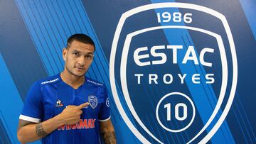Rony Lopes, con su nueva camiseta del Troyes. 24 de agosto de 2022. Troyes