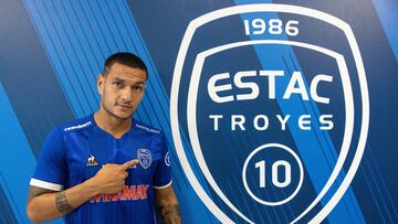 Rony Lopes, con su nueva camiseta del Troyes. 24  de agosto de 2022. Troyes