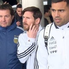 La Argentina de Messi desata la locura en su llegada a Madrid