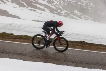 Egan Bernal durante la etapa de hoy.