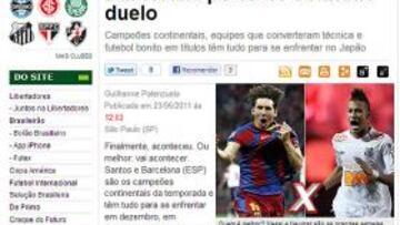La prensa brasileña pide al Santos que "triture" al Barça