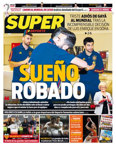 La prensa de Valencia carga contra Luis Enrique por Gay¨¤: ¡°Le deja en la estacada¡±