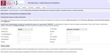 Dnde votar en Huelva | ?Qu colegio me toca en las elecciones y cmo saber mi mesa electoral?