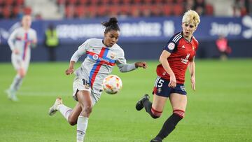 Geyse en el partido contra Osasuna.