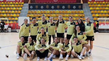 La Selección femenina, tras un entrenamiento.