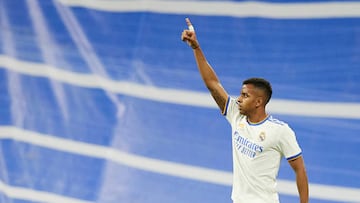 Rodrygo Goes of Real Madrid during the UEFA Champions League match between Real Madrid and Mancheaster City played at Santiago Bernabeu Stadium on May 4, 2021 in Madrid Spain. (Photo by Ruben Albarran / Pressinphoto / Icon Sport)