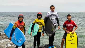 Bodyboarders en el Campeonato Local Chirrimil apadrinado por el Lanzarote Quemao Class, el sábado 13 de julio del 2024.