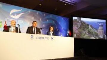 Estambul 2020, durante la presentación en Buenos Aires.