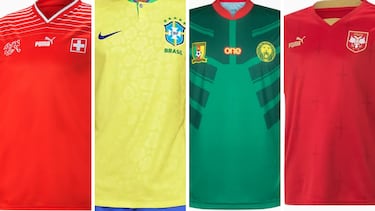 These are all the official jerseys of the 32 national teams in the Qatar 2022 World Cup