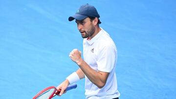 Aslan Karatsev, tenista ruso, en el Open de Australia.