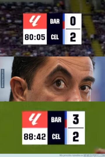 El derbi y la remontada del Barcelona, protagonistas de los memes de la jornada