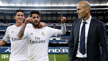 La duda de Zidane: James o Isco ante el Celta de Vigo