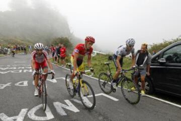 Vuelta a España de 2014. Contador con Joaquim Rodríguez y Alejandro Valverde.