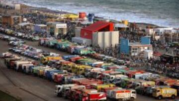 Vista del Parking del Dakar 2013.