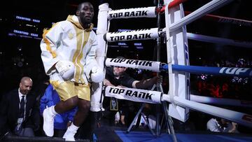 Terence Crawford antes de subir al ring para pelear con Amir Khan.