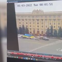 Guerra en Ucrania: un misil impacta sobre un edificio oficial