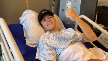 Remco Evenepoel, desde un hospital de B&eacute;lgica.