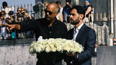 Bernardo Silva el día de la ceremonia fúnebre del futbolista portugués del Liverpool Diogo Jota y su hermano André Silva.