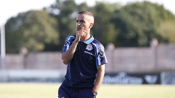 Borja Jim¨¦nez en un partido con el Deportivo.