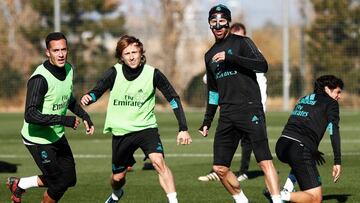 Lucas Vázquez volvió al grupo; Bale se quedó en el gimnasio