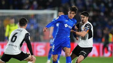 Gonzalo Villar en un partido de la temporada pasada frente al Valencia.