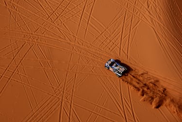 Mitch Guthrie y Kellon Walch, de Ford Racing, en acción durante la segunda etapa. 