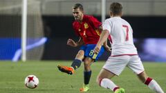 Dani Ceballos, durante un reciente partido con la Sub-21-