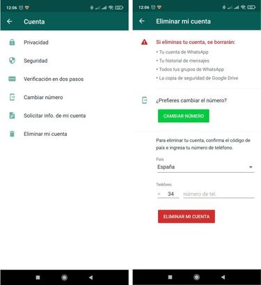 ¿Te pasas a Telegram? Así puedes borrar tu cuenta de WhatsApp