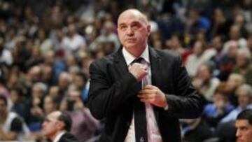 Laso, en el partido ante el Armani Milán.