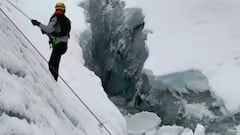 La rotura de un serac convierte una práctica de rescate en una situación real