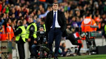 Valverde, en el Camp Nou.