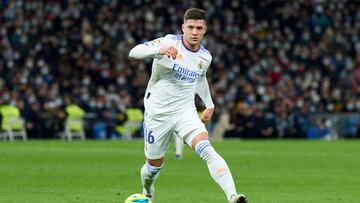 MADRID, SPAIN - DECEMBER 12: Luka Jovic of Real Madrid in action during the La Liga Santander match between Real Madrid CF and Club Atletico de Madrid at Estadio Santiago Bernabeu on December 12, 2021 in Madrid, Spain. (Photo by Angel Martinez/Getty Images)
PUBLICADA 20/06/22 NA MA13 2COL