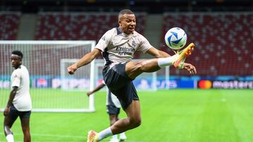 WARSAW, POLAND - AUGUST 13: Kylian Mbappe of Real Madrid during the Real Madrid training session at National Stadium on August 13, 2024 in Warsaw, Poland. (Photo by Charlotte Wilson/Offside/Offside via Getty Images)
