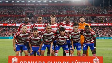16-08 Granada CF-RC Deportivo correspondiente a la jornada 1 de la Liga Smartbank (Segunda División) disputado en el Estadio Nuevo los Carmenes. En la imagen once inicial del Granada CF