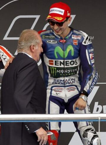 Jorge Lorenzo junto al Rey Juan Carlos I. 