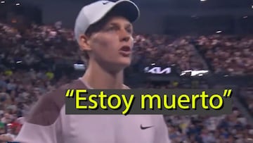 Jannik Sinner dijo estar muerto cuando caía en dos sets con Medvedev