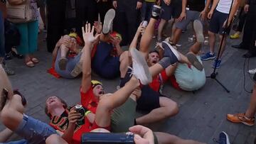 Los aficionados belgas se burlan de Neymar