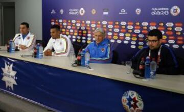 Pékerman y Cardona atendieron a los medios colombianos y argentinos previo al partido de cuartos de final de la Copa América