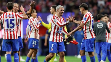 14/04/26 ATLETICO DE MADRID vs BARCELONA
PARTIDO CHAMPION LEAGUE
CUARTOS DE FINAL VUELTA
GRIEZZMAN MOLINA LLORENTE Y LENGLET ALEGRIAS AL FINAL DEL PARTIDO