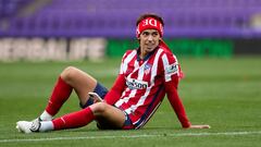 Jo&atilde;o F&eacute;lix celebra la Liga tras el Valladolid-Atl&eacute;tico.