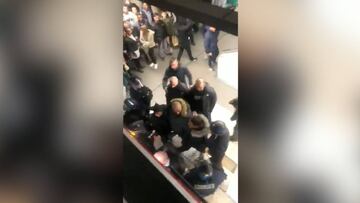 Los cánticos de los Boixos Nois en el metro de Lyon