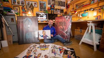 07/12/23 FC BARCELONA
EL CARICATURISTA , DIBUJANTE Y DIRECTOR DE CINE CAYE CASAS EN SU ESTUDIO DE TERRASSA JUNTO ALGUNOS DE SUS DIBUJOS Y PORTADAS DE SUS PELICULAS
ENTREVISTA REPORTAJE.