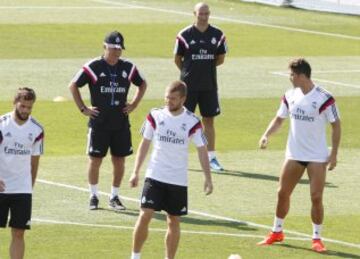 Ancelotti, Illarramendi y Cristiano Ronaldo.