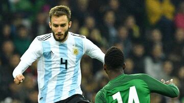 Pezzella, con la selección argentina.