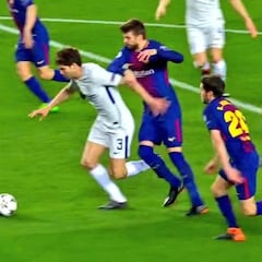 Para Iturralde no hubo penalti de Piqué sobre Marcos Alonso