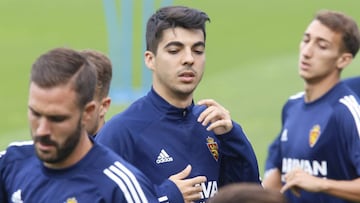 Enrique Clemente, en el entrenamiento de ayer.
