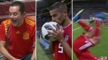 Roncero y la voltereta de Irán al sacar de banda: ¡Imperdible!