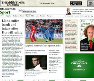 Portadas de la prensa extranjera