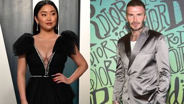 Lana Condor es descubierta espiando a David Beckham