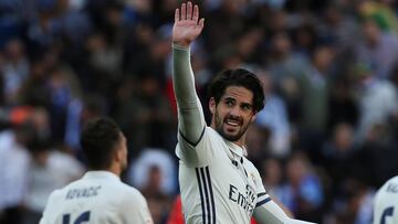 Isco celebra su gol.